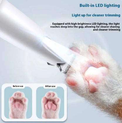 2-in-1 Pet Grooming Trimmer | Quiet Rechargeable Paw & Fur Shaver