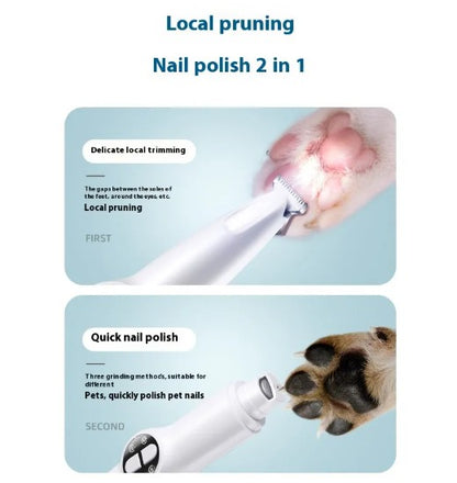 2-in-1 Pet Grooming Trimmer | Quiet Rechargeable Paw & Fur Shaver