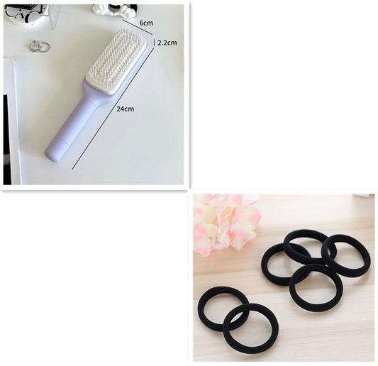 Self-Cleaning Anti-Static Hair Brush | 4-in-1 Massage Comb