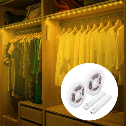 Motion Sensor LED Light Strips for Wardrobe, Bathroom, Stairs (6.5 feet)