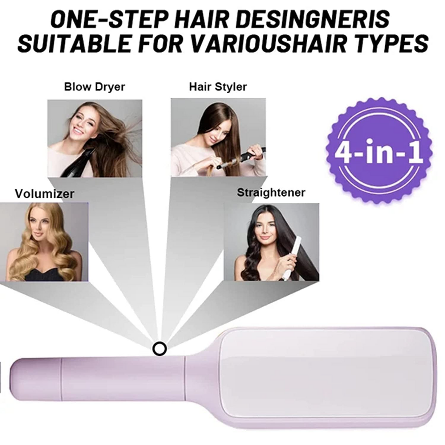 Self-Cleaning Anti-Static Hair Brush | 4-in-1 Massage Comb