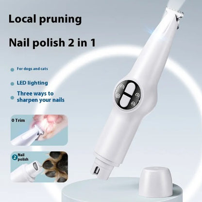 2-in-1 Pet Grooming Trimmer | Quiet Rechargeable Paw & Fur Shaver