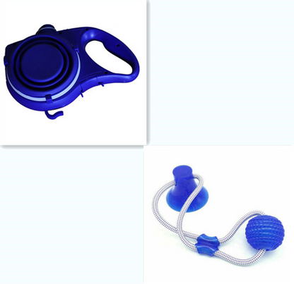 Dog Leash with Water Bottle & Cup | Pet Walking Set