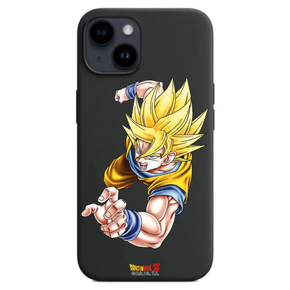 Personalaizer Goku Flexible Black Case Compatible for iPhone 15
