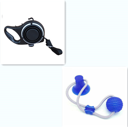 Dog Leash with Water Bottle & Cup | Pet Walking Set