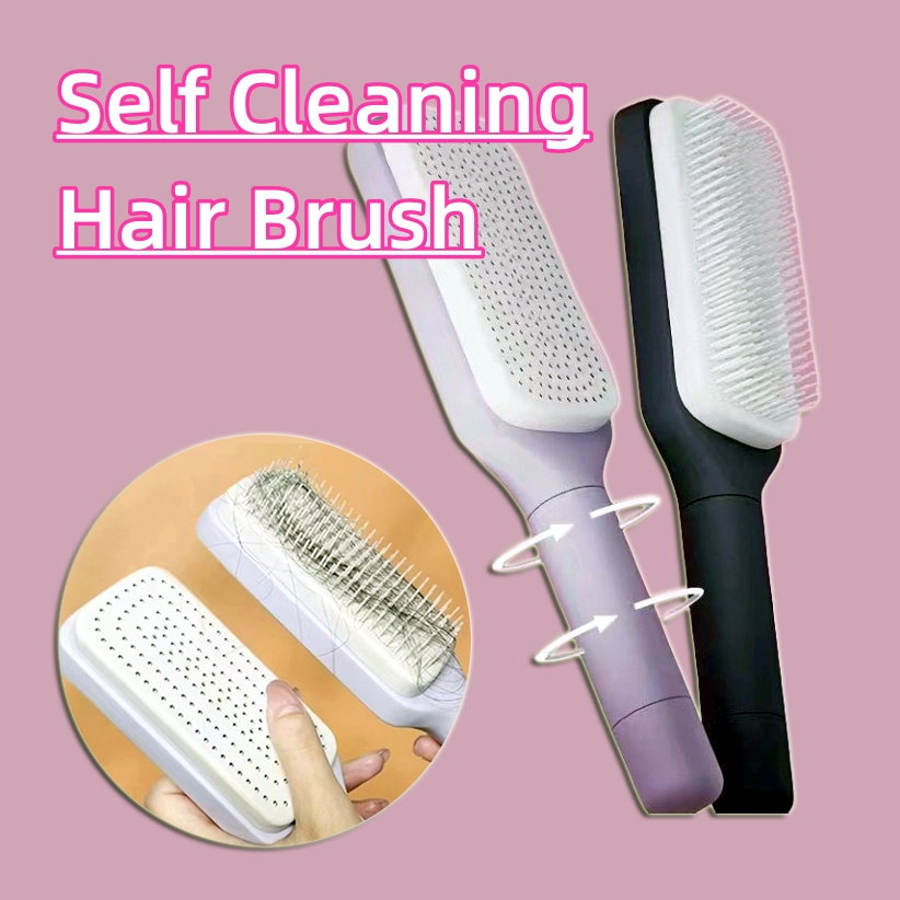 Self-Cleaning Anti-Static Hair Brush | 4-in-1 Massage Comb