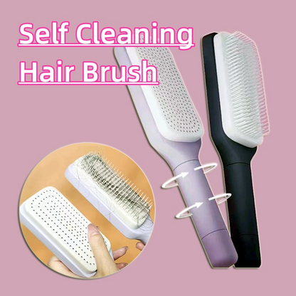 Self-Cleaning Anti-Static Hair Brush | 4-in-1 Massage Comb